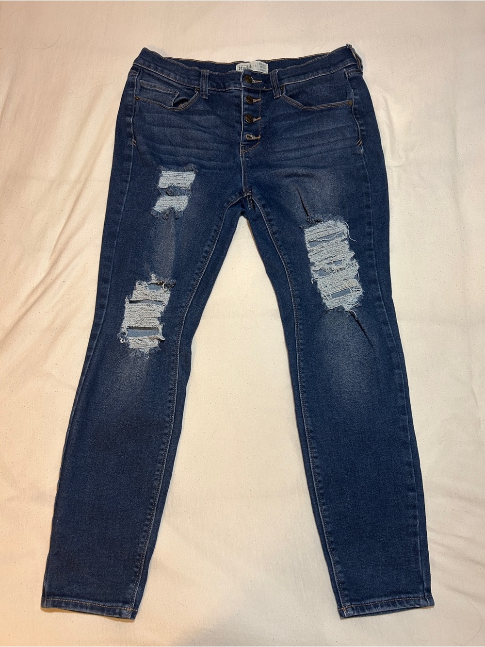 Mudd blue skinny distressed jeans